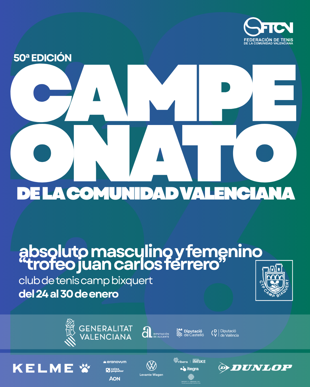Cartel Campeonato de la Comunitat Valenciana Absoluto
