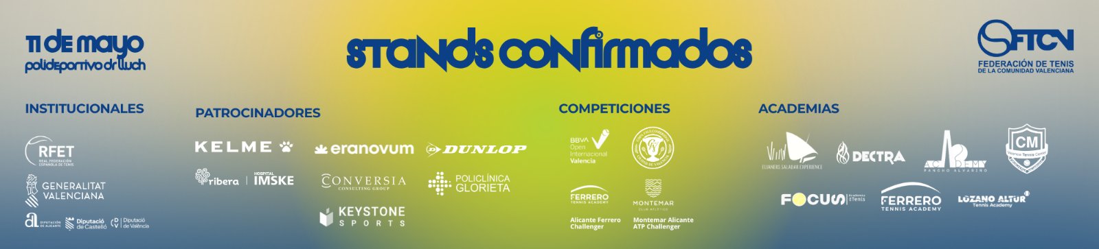 Stands confirmados en la Feria del Tenis