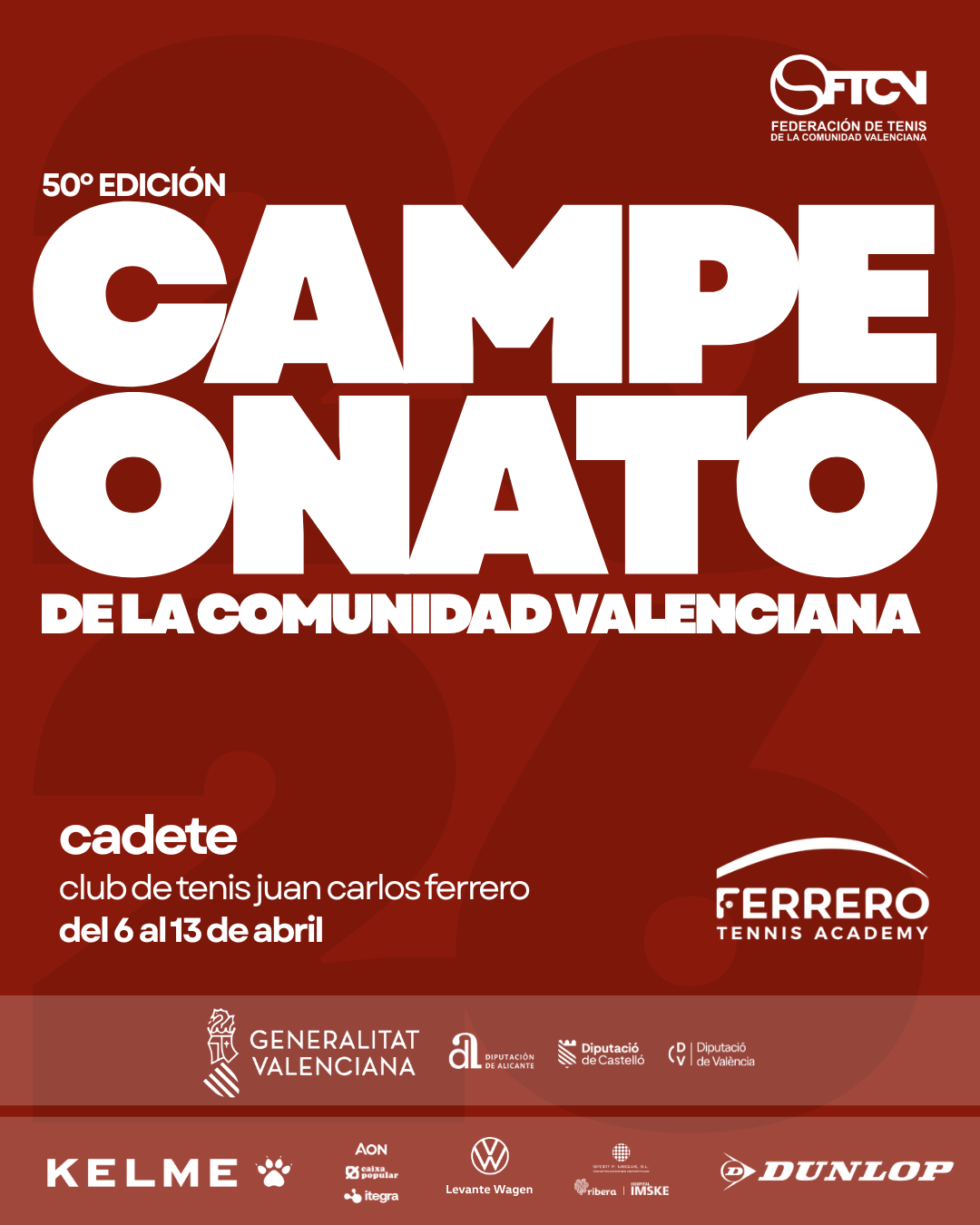 Cartel Campeonato de la Comunitat Valenciana Cadete