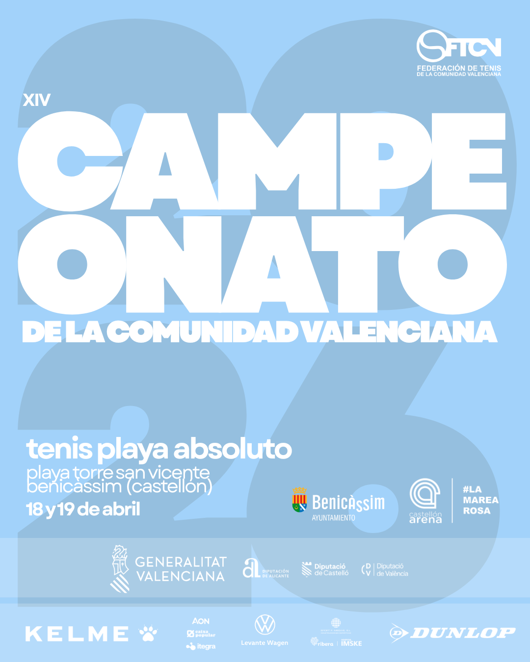 Cartel Campeonato de la Comunitat Valenciana de Tenis Playa · Absoluto