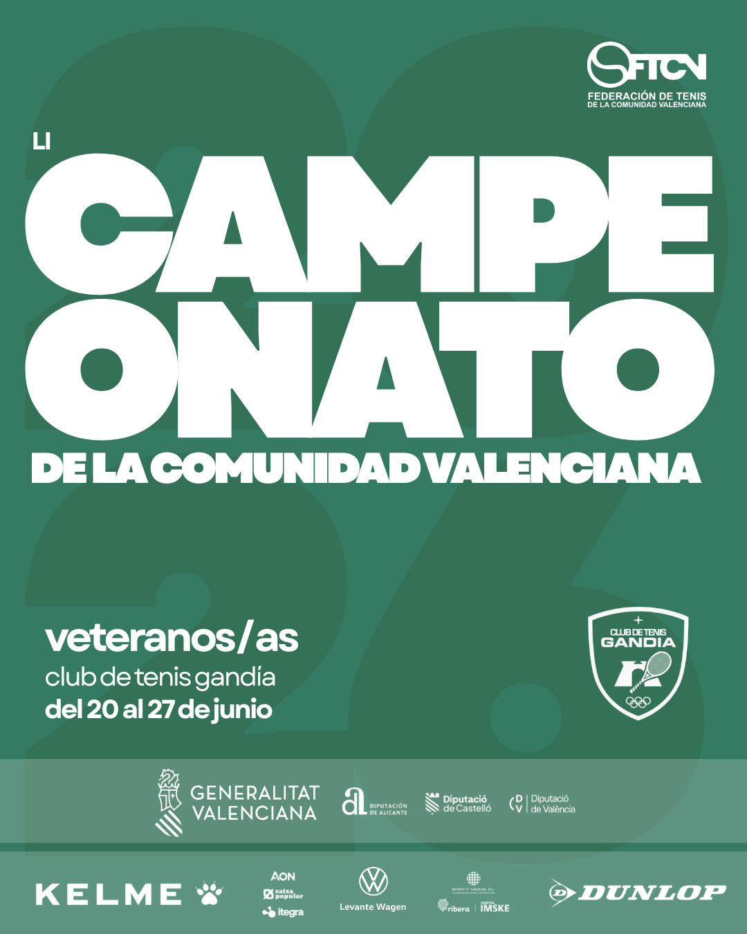 Cartel Campeonato de la Comunitat Valenciana de Veteranos